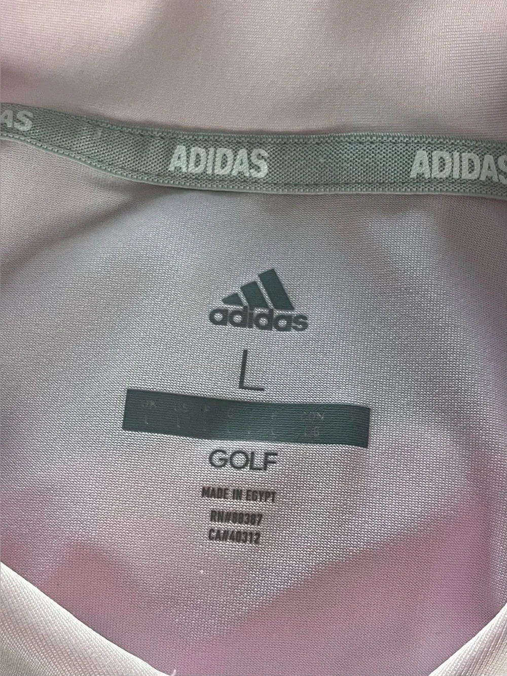 Adidas Golf Men’s Light Pink Polo Performance Shirt Size Large